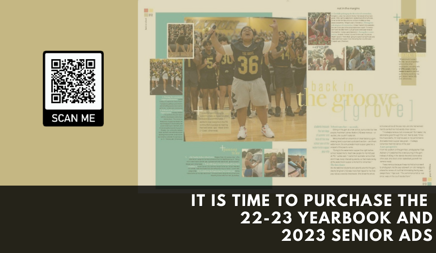  Time to purchase yearbooks and senior ads. 